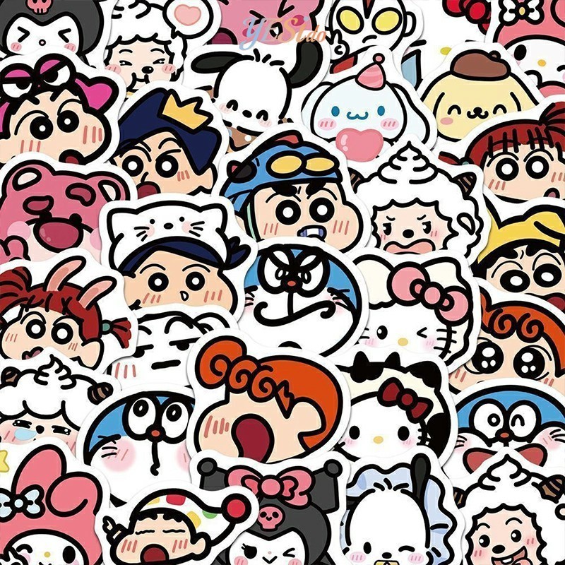 

✨COD Stiker Kartun Sanrio Stiker Scrapbook DIY Lucu Stiker Dekoratif Telepon-YES