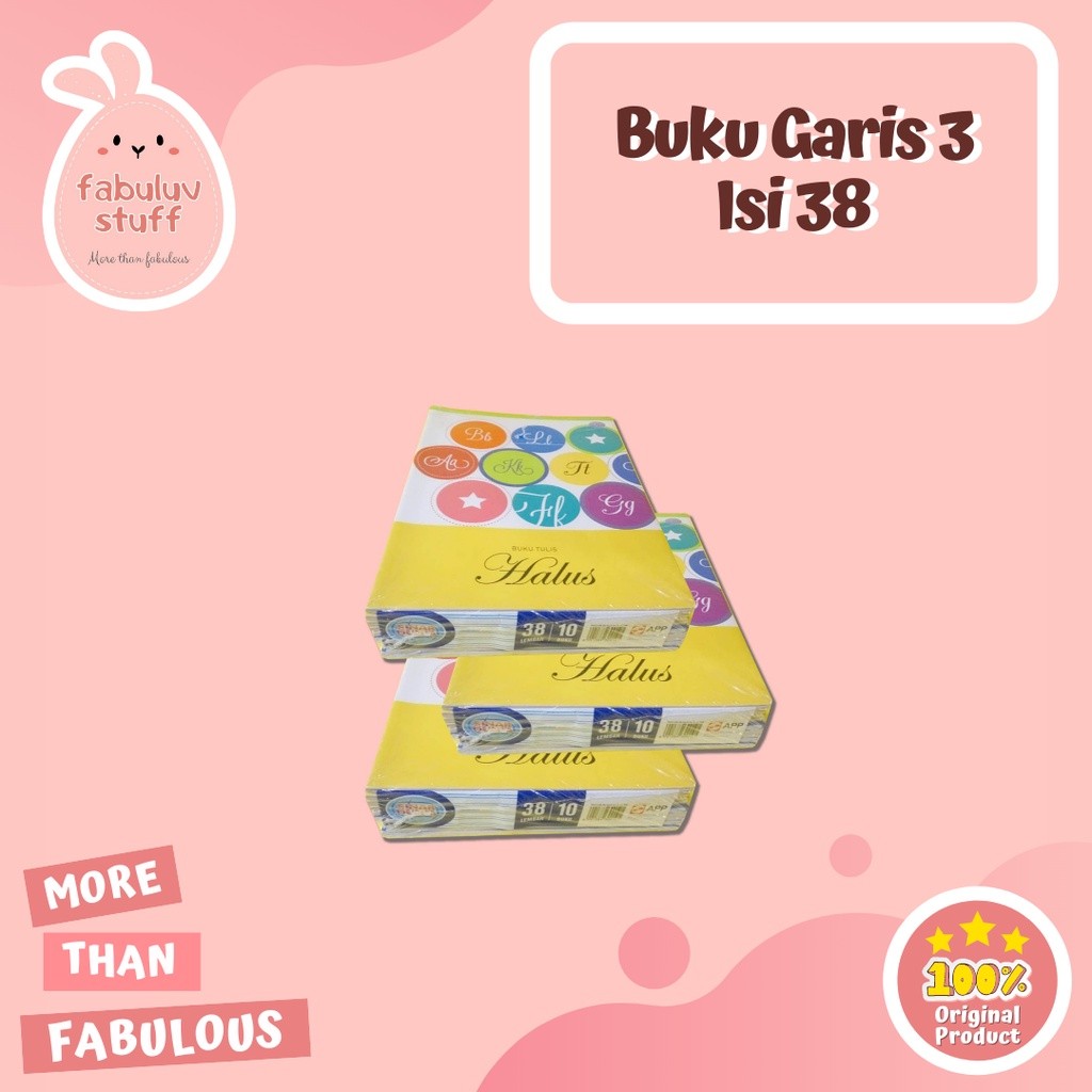 

ATK ~ ( ECER ) Buku Tulis Garis 3 Kuarto isi 38 / Buku Sekolah / Buku Menulis