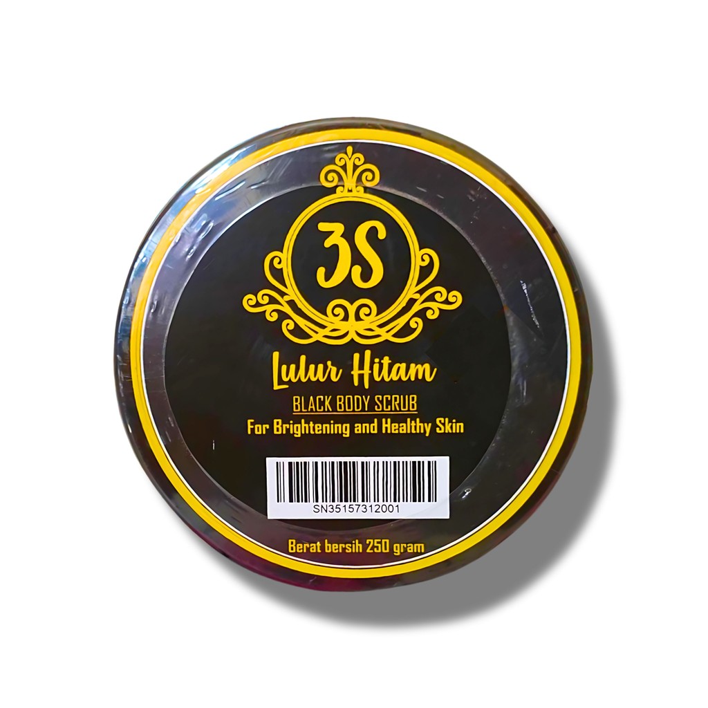 3S Lulur Hitam Black Body Scrub, 250 g