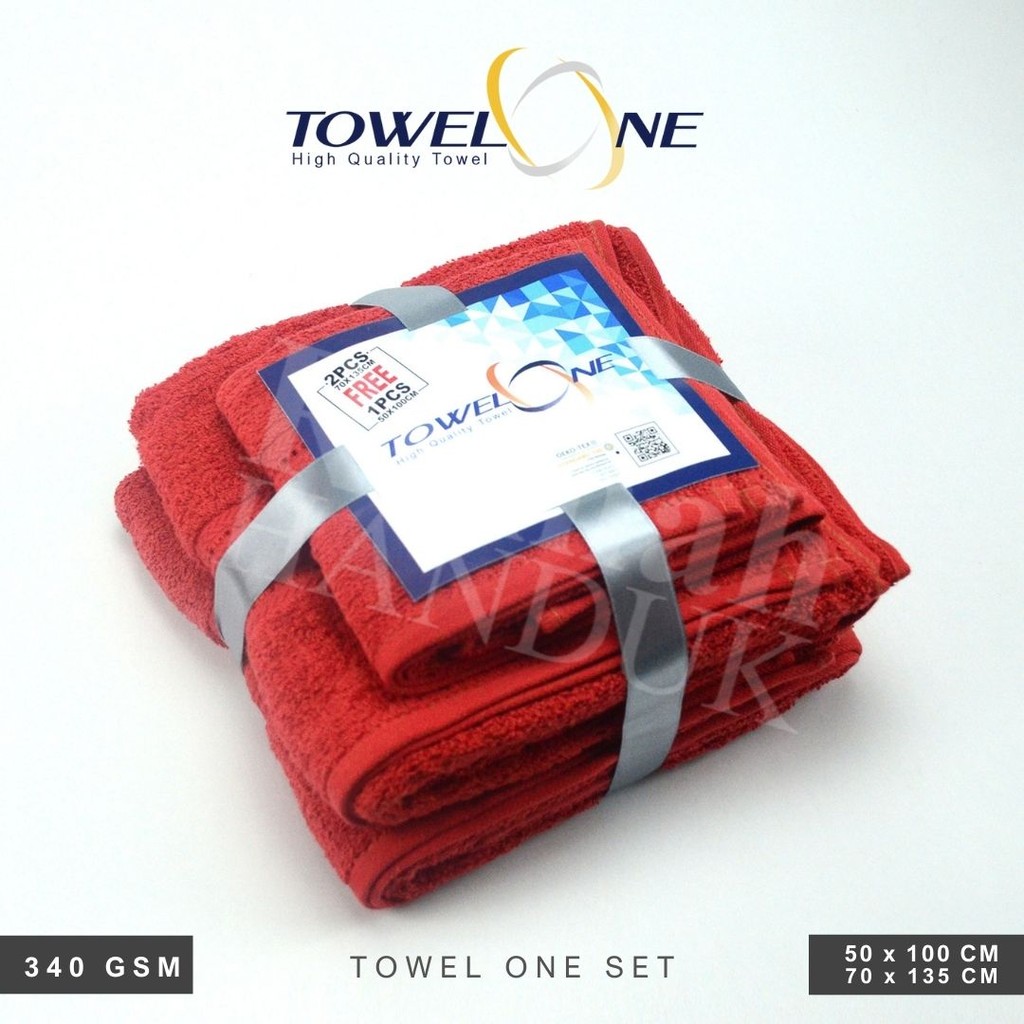 Towel One Handuk Mandi Set Dewasa ukuran 70 x 135 50 x 100 cm