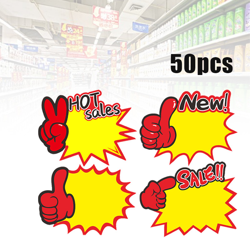 

50pcs Kertas Harga Promo Pop Card / Tulisan Sale Kartu Promosi / Kartu Promo Sale