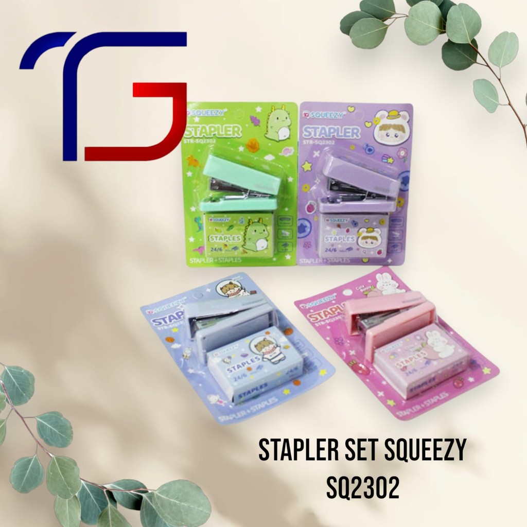 

Squeezy Staples / Stapler Mini Set Squeezy SQ2302 Free Isi Staples