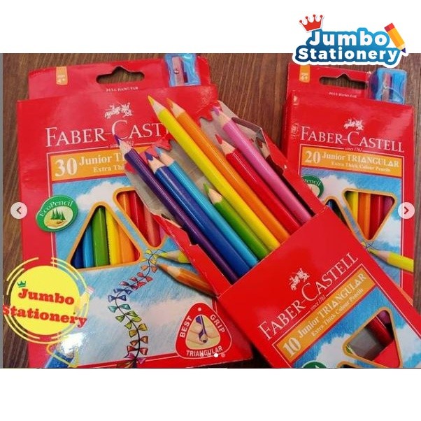 

PENSIL GAMBAR TRIANGULAR JUNIOR FABER CASTELL 10 WARNA