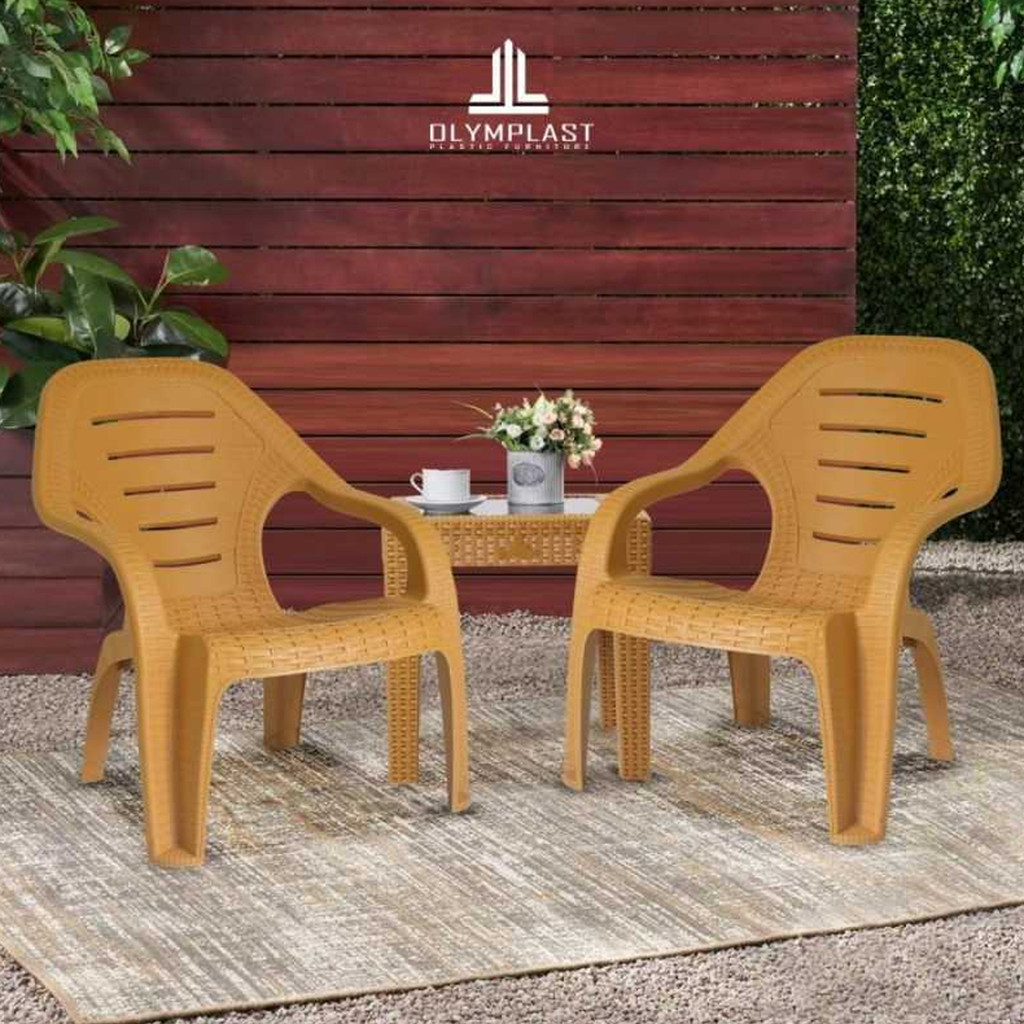 1 Set Kursi OL 509 + Meja Olymplast / Kursi Teras / Kursi Taman / Kursi Olymplast