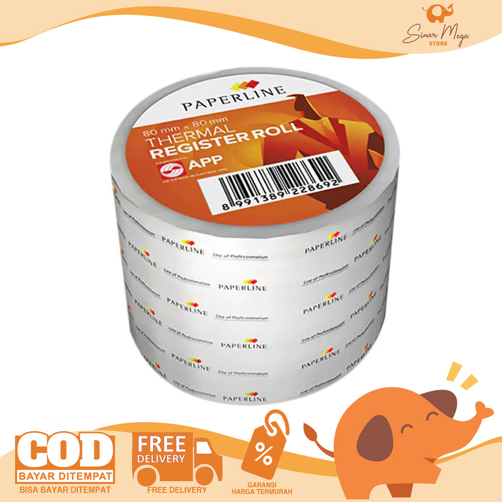 

Paperline PPL Thermal Roll 80x80mm - Kertas Struk Register Roll Putih