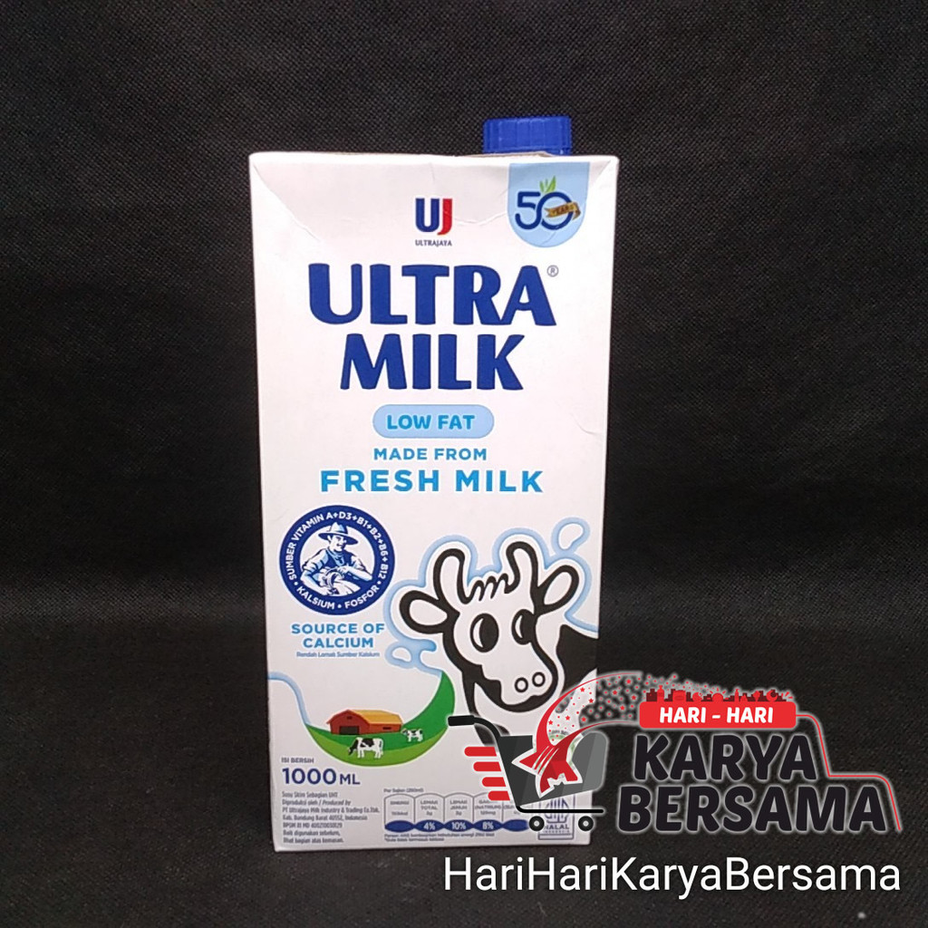 

MINUMAN SUSU CAIR ULTRA MILK LOW FAT PLAIN UHT 1000ML