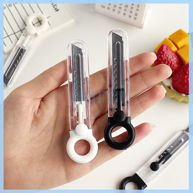 

Jiarui Pisau Utilitas Transparan / Pembuka Kotak Mini / Pisau Utilitas Lucu Dapat Ditarik dan Dapat Dilepas Portabel