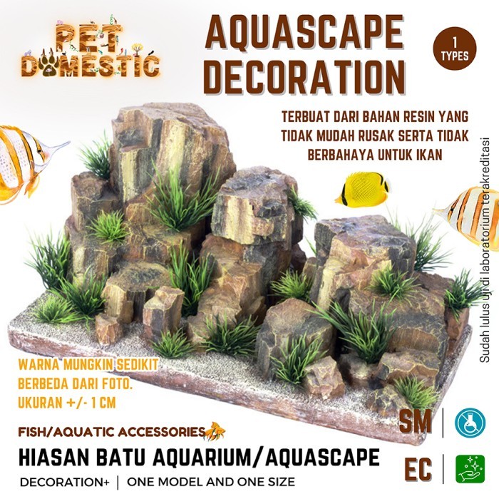 HIASAN BATU CORAL RUMAH AQUARIUM / BATU KARANG RUMAH / HIASAN AQUARIUM