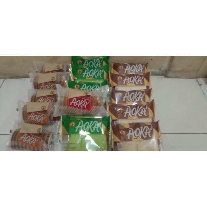 

aoka roti gulung 5pcs_10pcs_15pcs dan 20pcs aoka roti viral lembut aoka roti panggang aoka rasa coklat,keju,kelapa 60gr