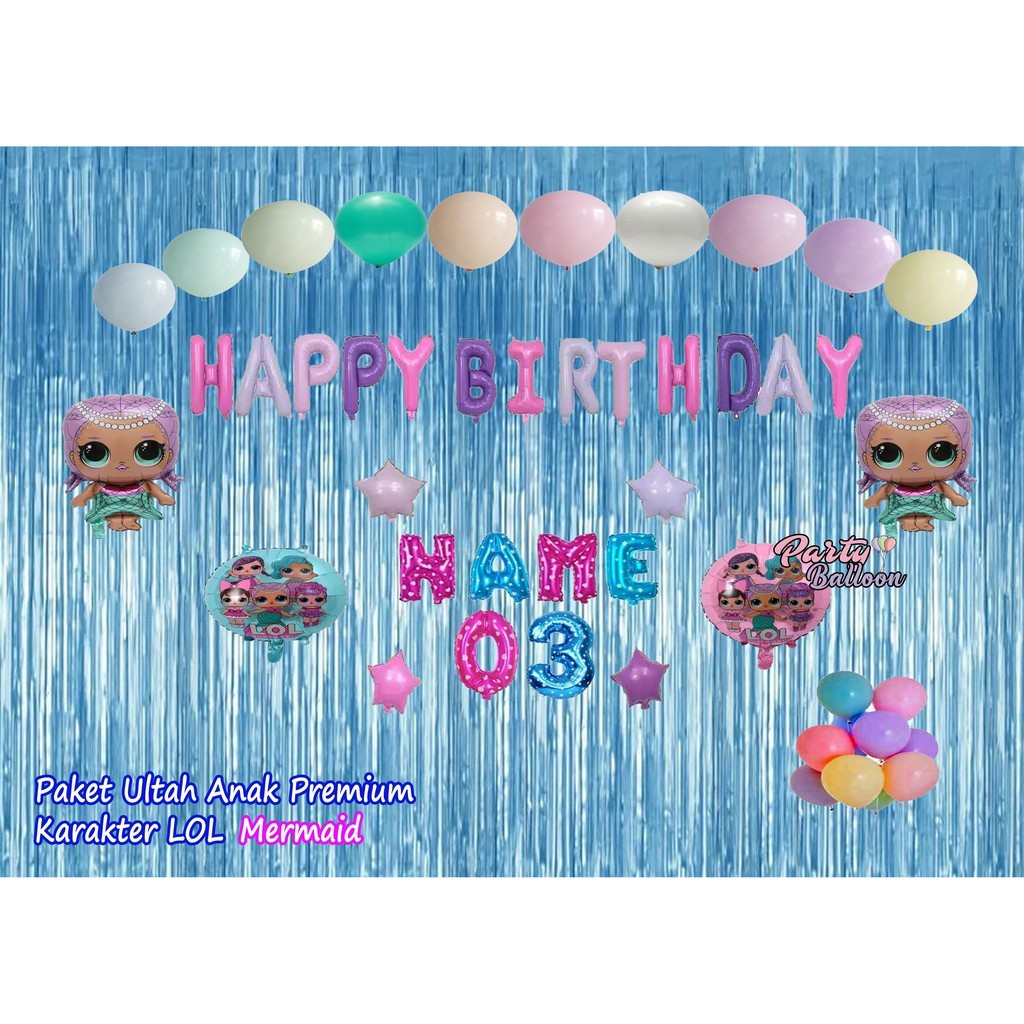 Paket Ultah Premium LOL / Paket Ulang Tahun Anak LOL / Paket ultah anak