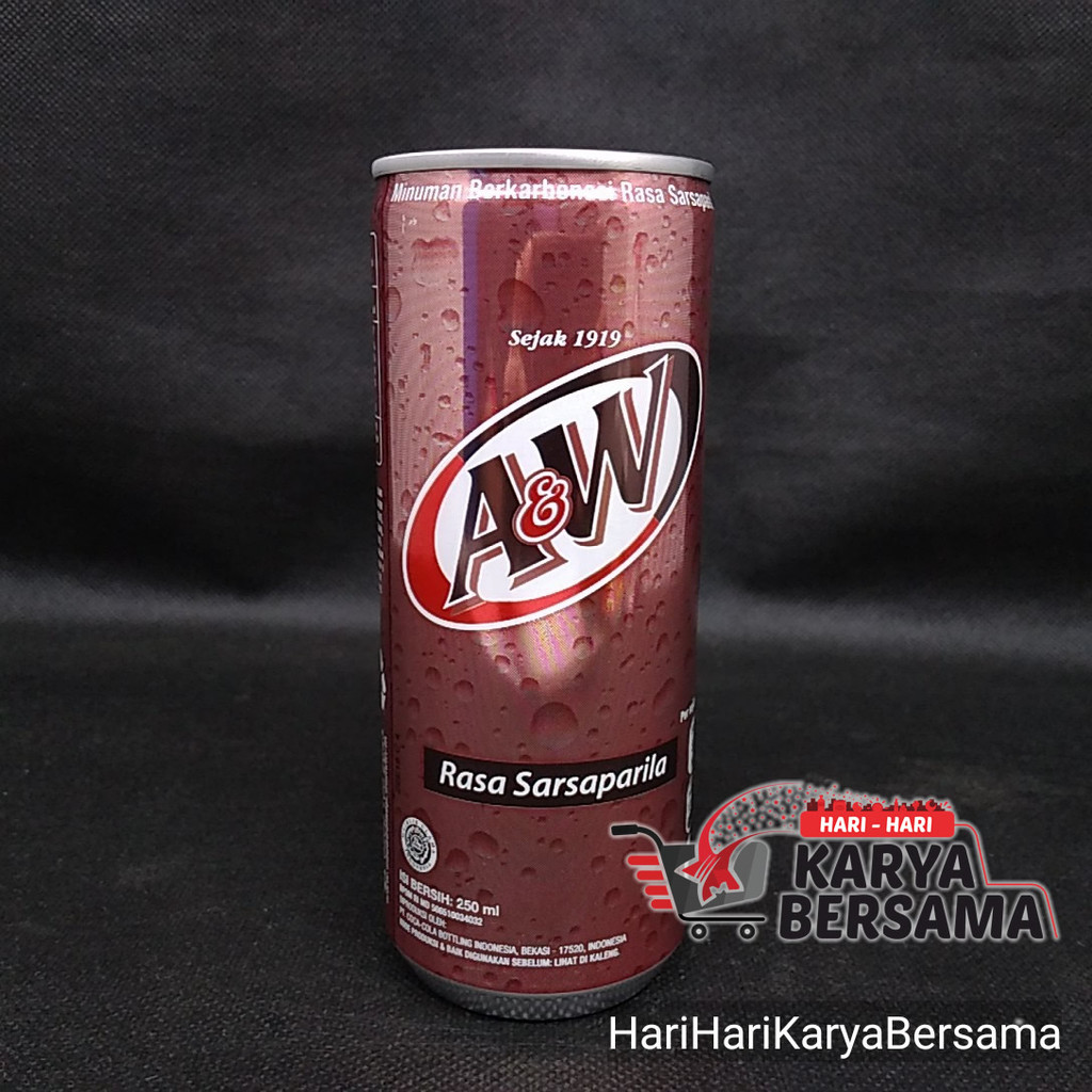 

MINUMAN RINGAN BERSODA A&W RASA SARSAPARILA 250ML