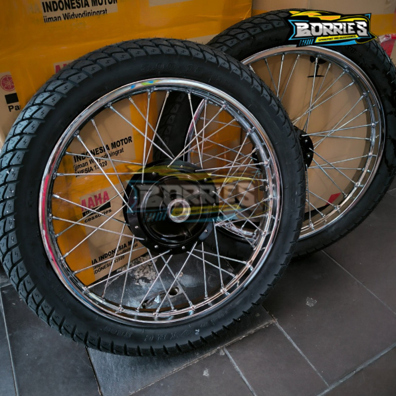 VELK VELG SET TROMOL RX KING RXKING RX K TROMOL DEPAN BELAKANG BAN IRC