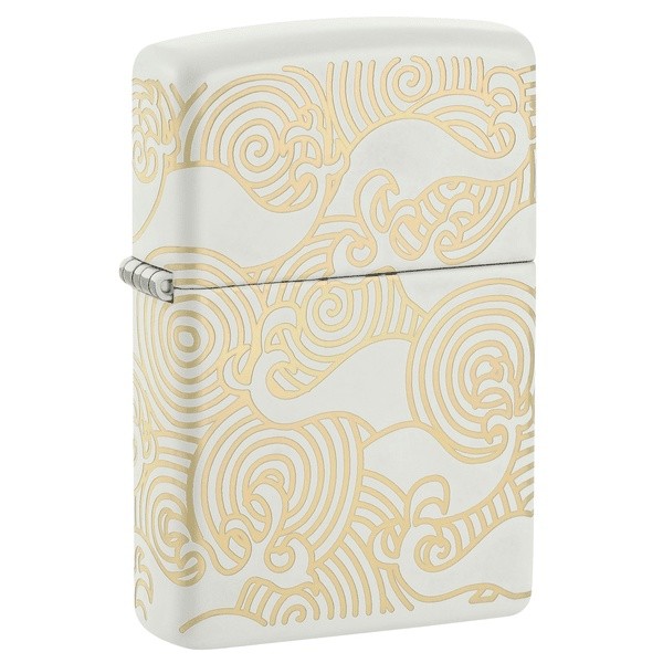 Zippo Swirling Waves Design - Zippo Lighter Original Mancis