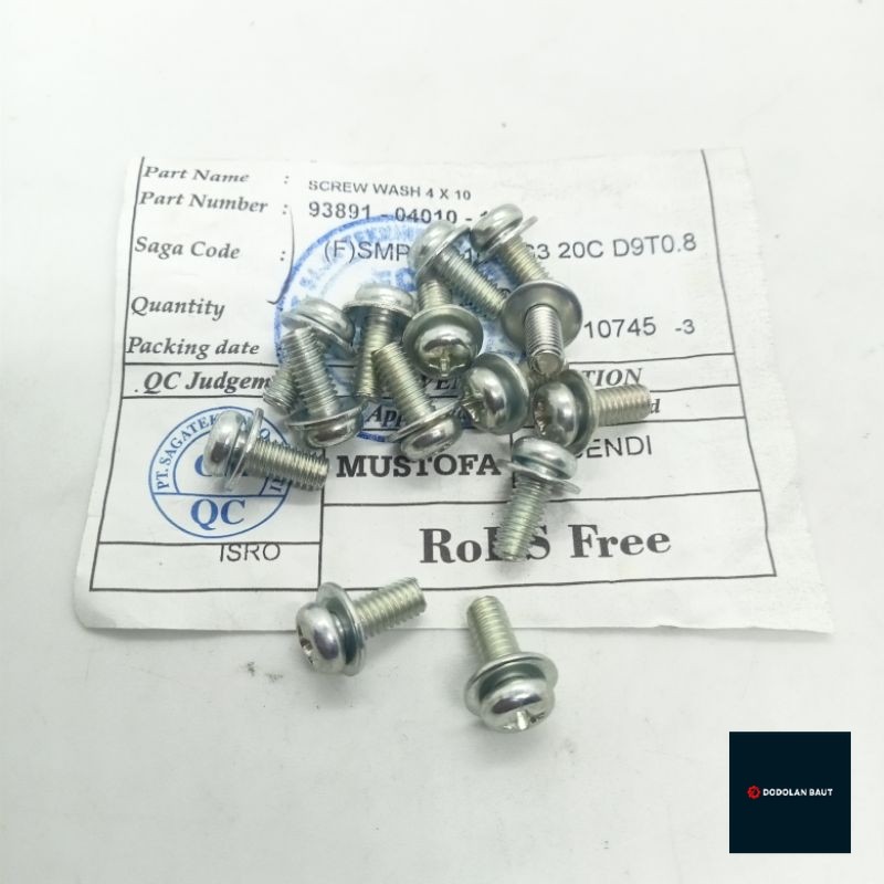 Bolt M4X12 Original Baut 7 M4 1 Cm Baut Karbulator Dobele Ring Baut Ori dodolanbaut