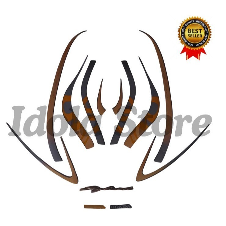 Stiker Striping Honda Scoopy Staylish 2021 Gold List Body Motor Honda Scoopy Stylish 2021