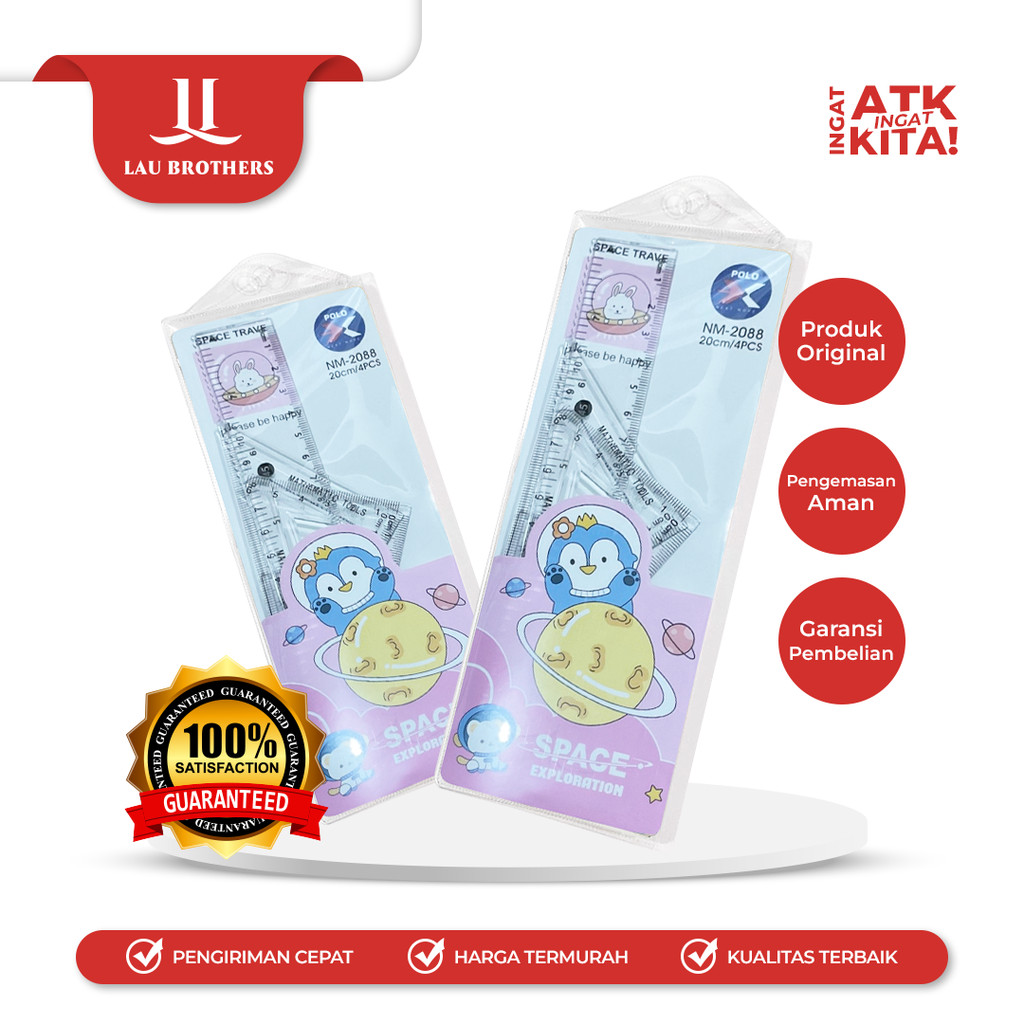 

NEXT-M PAKET PENGGARIS/ RULER SET PENGUIN SPACE NM-2088 (1SET)