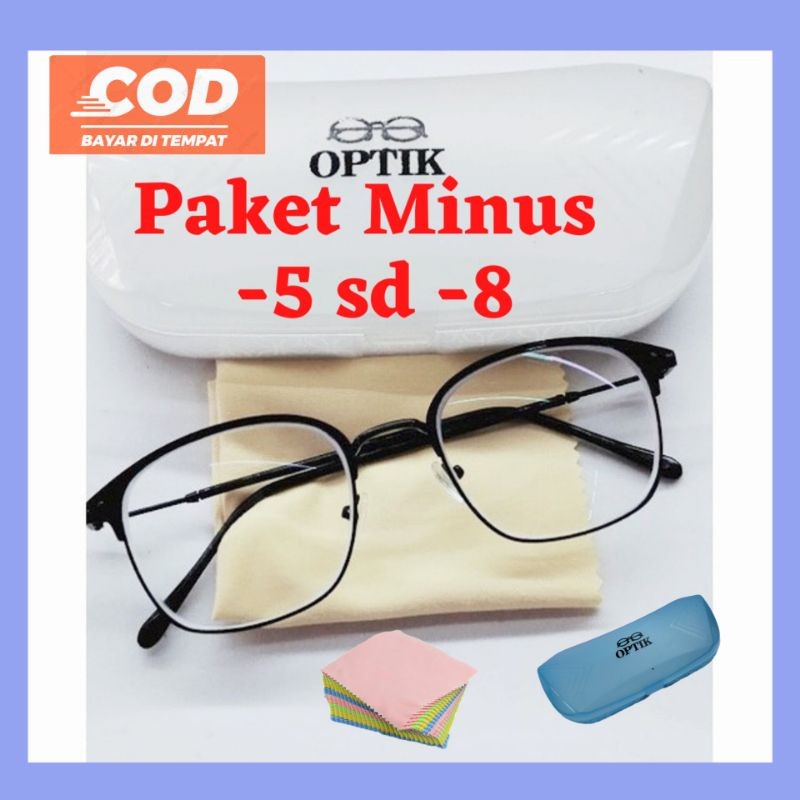 Kacamata Minus -0.25 s/d -8.00 Bisa Castem Sesuai Resep Kacamata Minus Lensa Index 1.56 Kacamata Rab