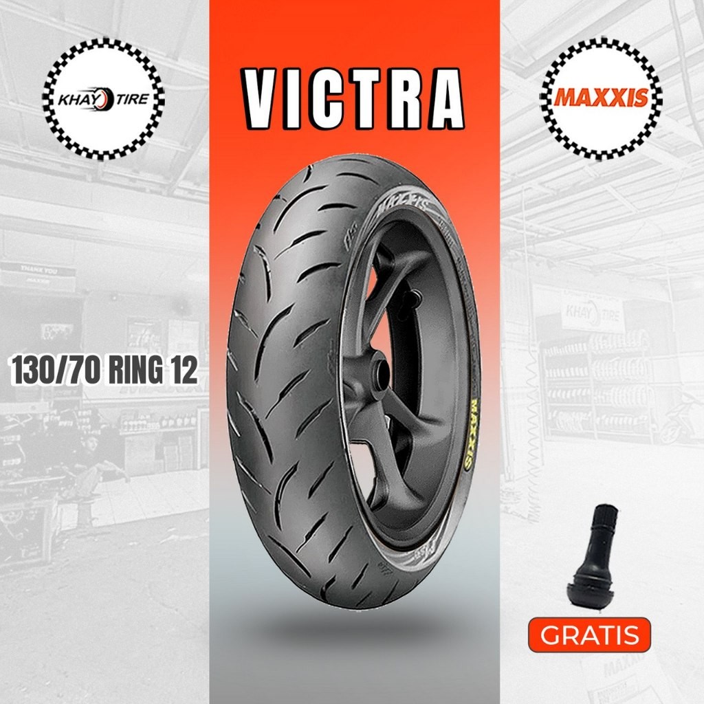Ban Motor Vespa Matic MAXXIS VICTRA 130/70 Ring 12 Tubeless