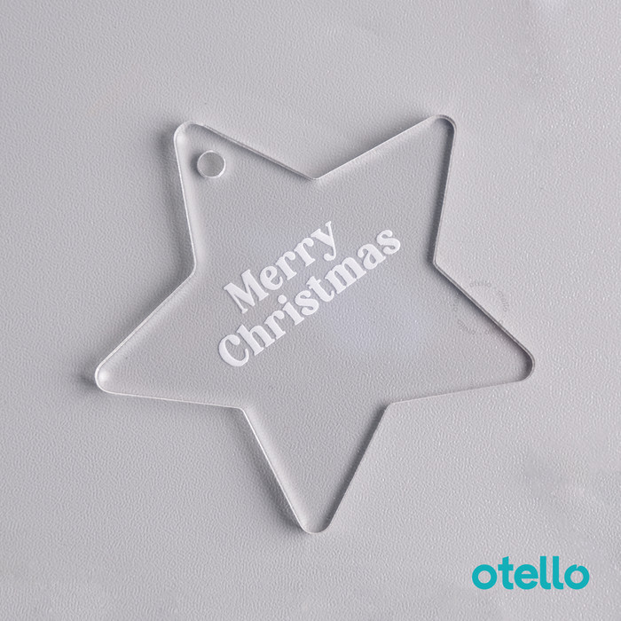 

Hang Tag Bintang Natal Gantungan Star Hiasan Akrilik Mirror Bening - Bening