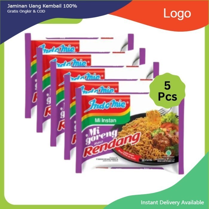 

LBJ Paket Bundling Indomie Mie Instan Goreng Rasa Rendang Isi 5 Pcs