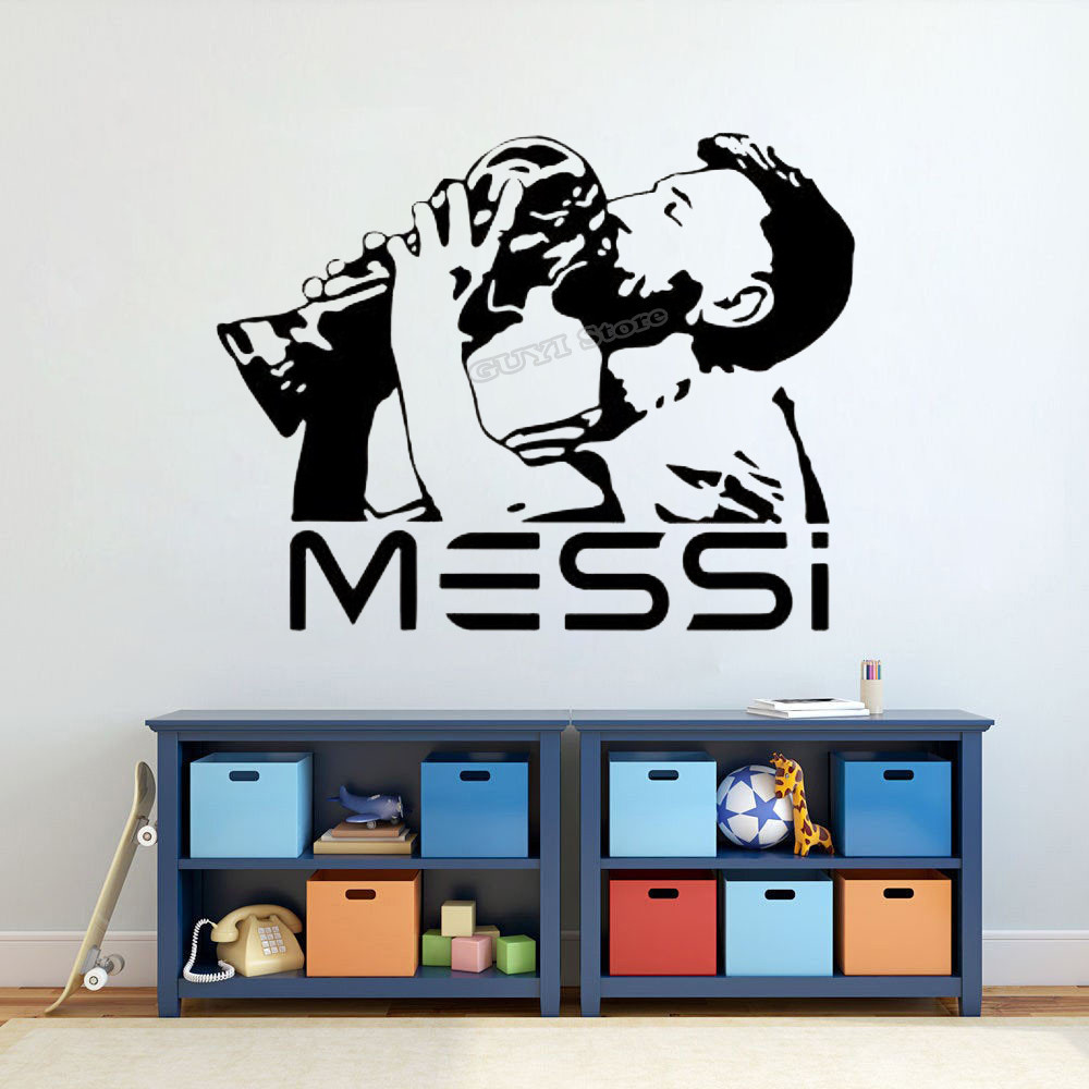 

Messi Wall Decal Vinyl Sticker World Cup Football Soccer Wall Sticker Living Room Bedroom Gym Decor Kids Poster Player Gift A715