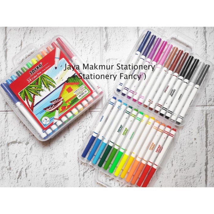

[New Arrival] Spidol Warna washable Color Pen Joyko CLP-05 24 warna - bisa dicuci