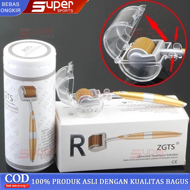 New DERMAROLLER ZGTS TITANIUM 192 NEEDLES GOLD-Paket Lengkap Dermaroller ZGTS Titanium