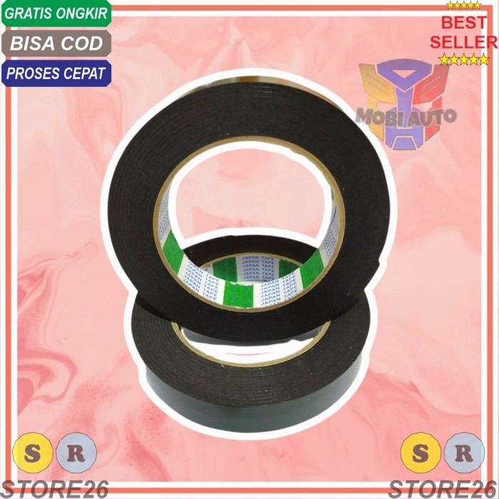 

(MA) Doubletape Double Tape Lem Foam Hijau Perekat Bolak Balik