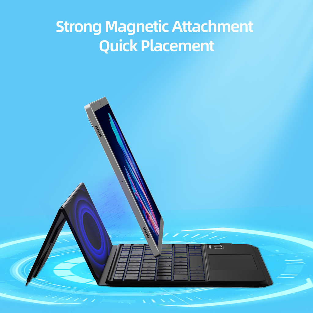 Goojodoq Samsung Magic Keyboard Case Wireless For S7/S8/S9/S9Fe 11 Inch And Led Screen Multi Gesture