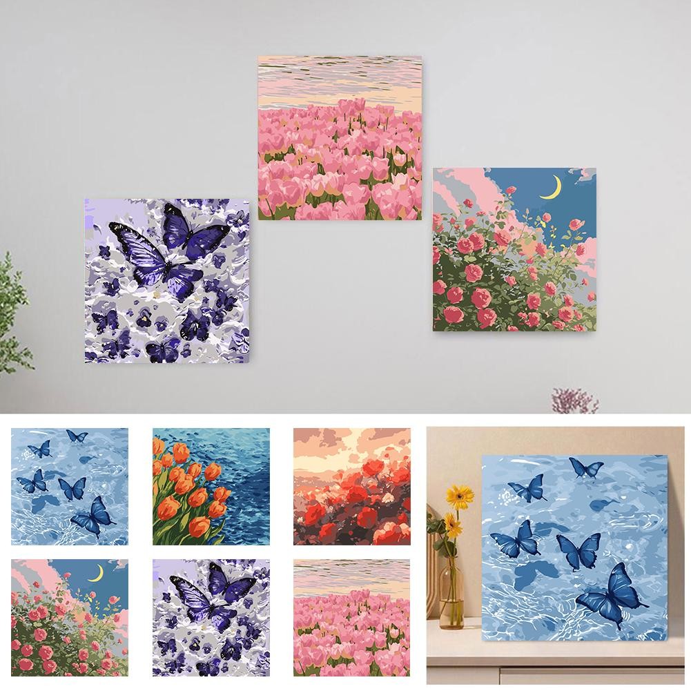 

Van Gogh Painting By Number Oil Picture On Canvas DIY Acrylic Gift Flower Kits Decor Number Coloring Home By Paint J2F3
