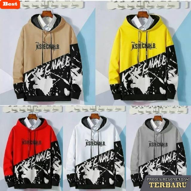 hoodie pria keren Jaket Pria Jaket Wanita Sweater Hoodie Pria Jaket Jumper Terbaru - Putih, XL
