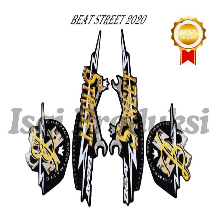 Striping Sticker Beat Street 2020 Hitam New List body motor Beat Street 2020