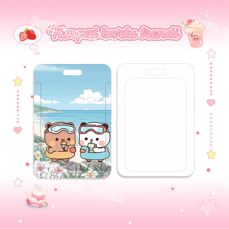 

ID Card Holder, Tempat kartu Bubu Coco Bear, cocok untuk kantor/sekolah, kartu pelajar/kartu transportasi, kartu akses, KTP, Flazz, kartu kredit elektronik dan uang elektronik.