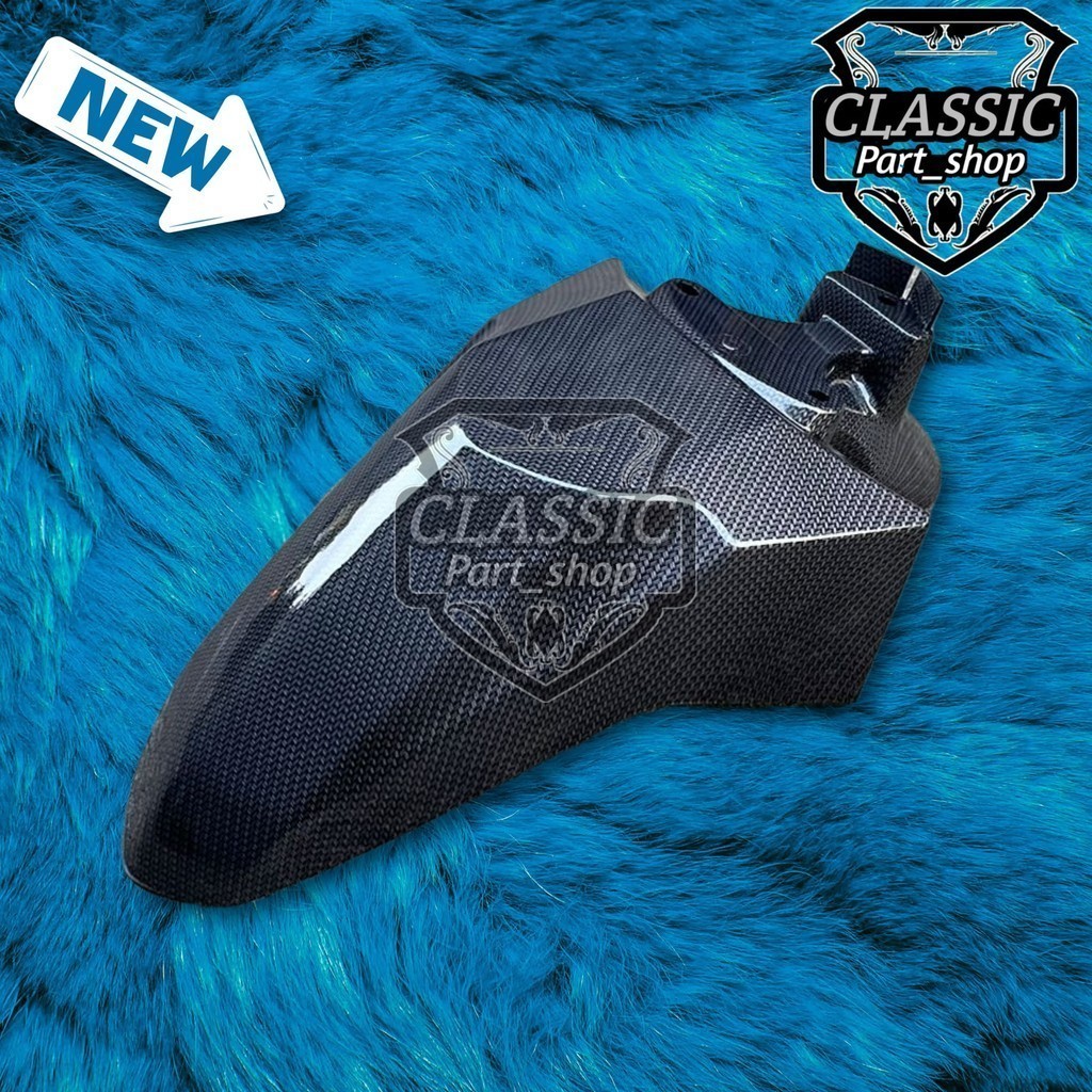 Slebor spakbor depan honda beat FI 2013-2015 carbon wtp motif forged kevlar