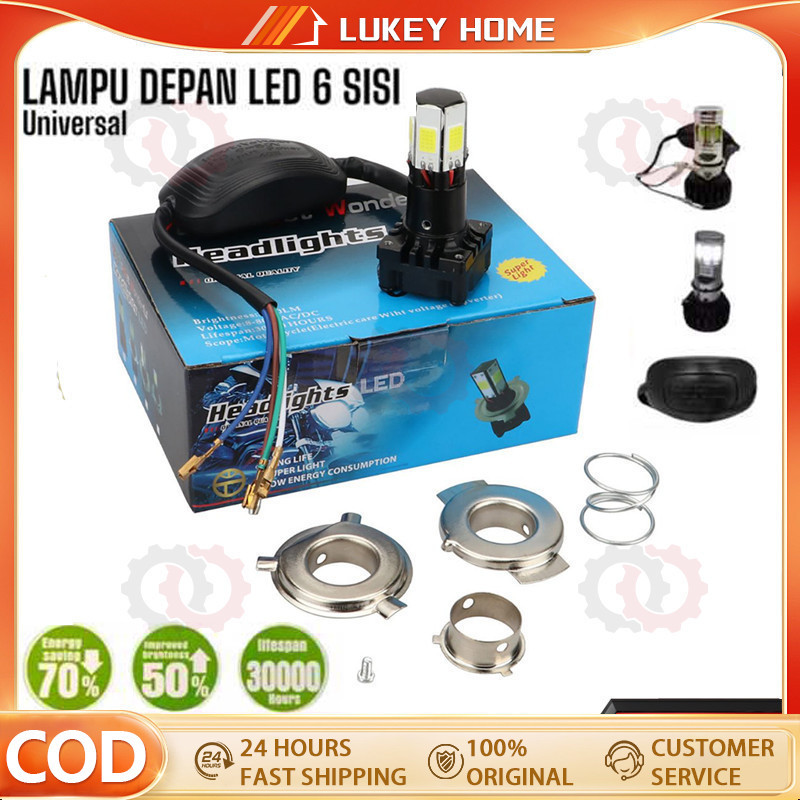 LED 6 SISI SUPER TERANG 60 VOLT AC/DC UNIVERSAL PNP UNTUK SEMUA MOTOR