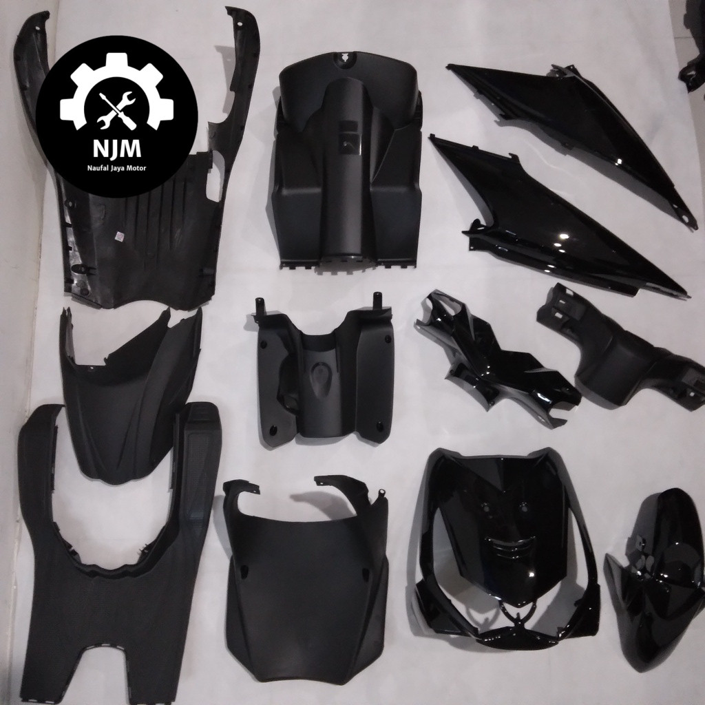 Full Body Beat Karbu KVY 2008 2009 2010 2011 Hitam WIN | complete set bodi kasar halus motor karbura