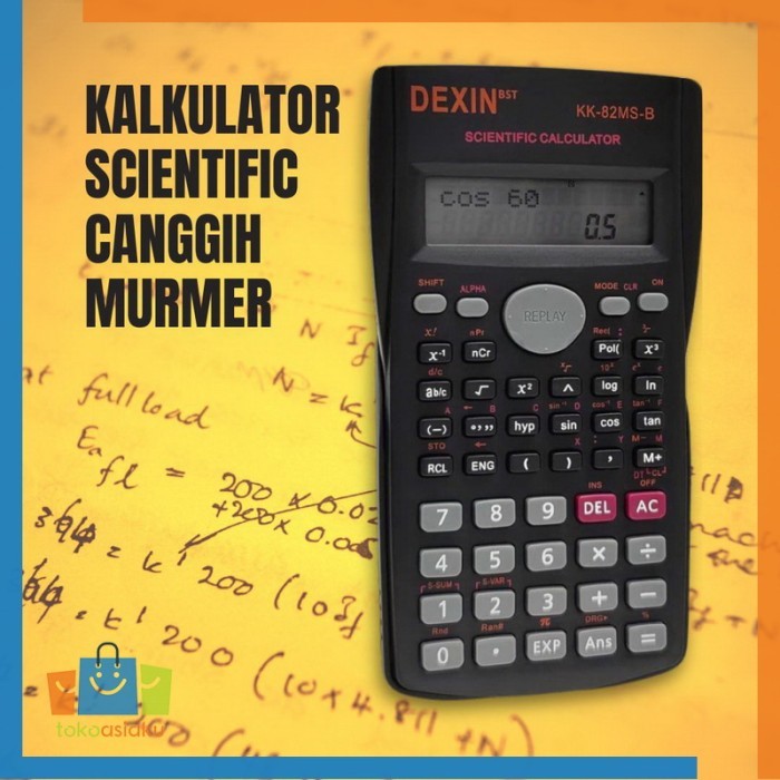 

Kalkulator Scientific Calculator Matematika Aljabar Aritmatika Trigonometri KK82MS