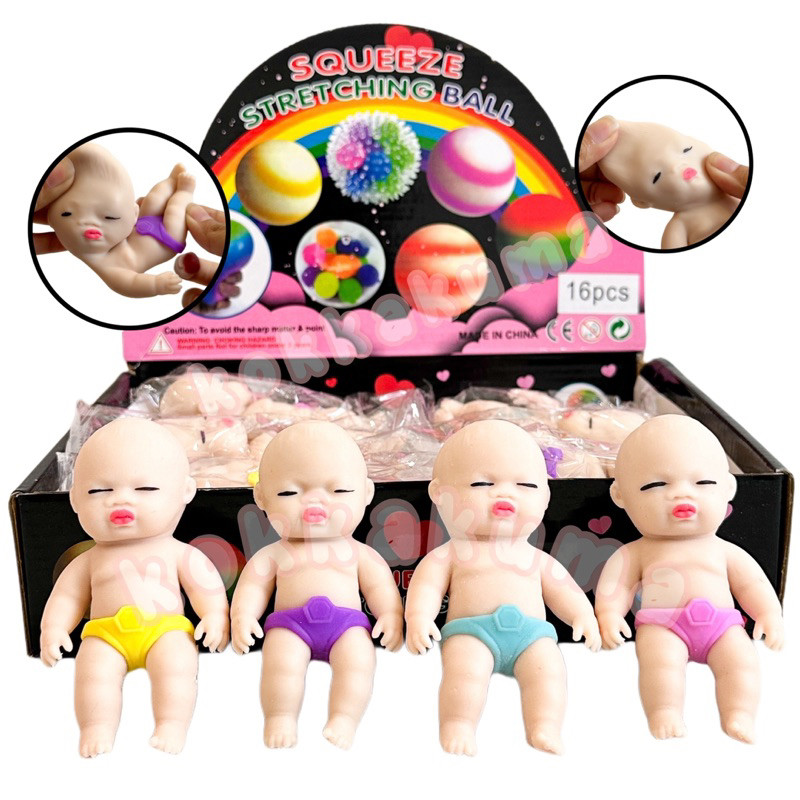 DWAZ77H ( KKM ) SQUISHY Slow BAYI / TUYUL Cute Baby isi Pasir Boneka Peraga Mainan Anak Motorik dan 