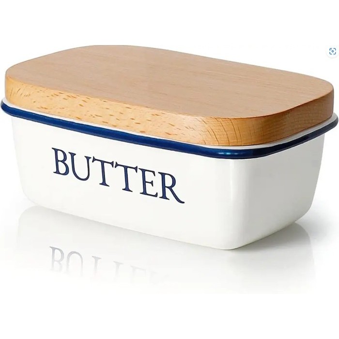 

[NEW] Tempat Mentega Wadah Butter Tempat Penyimpamam Butter Menetega - PUTIH TINPLATE
