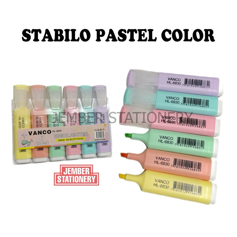 

(6pcs) Stabilo Vanco Pastel Color
