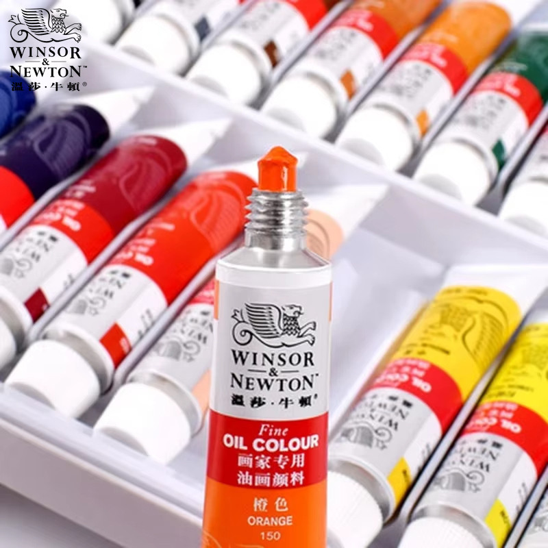 

WOR&NEWTON Professional Color Oil Paint 12 ML Tube Fine Painting Pigments With Brush And Palette Art Supplies 12/18/24 Colors
