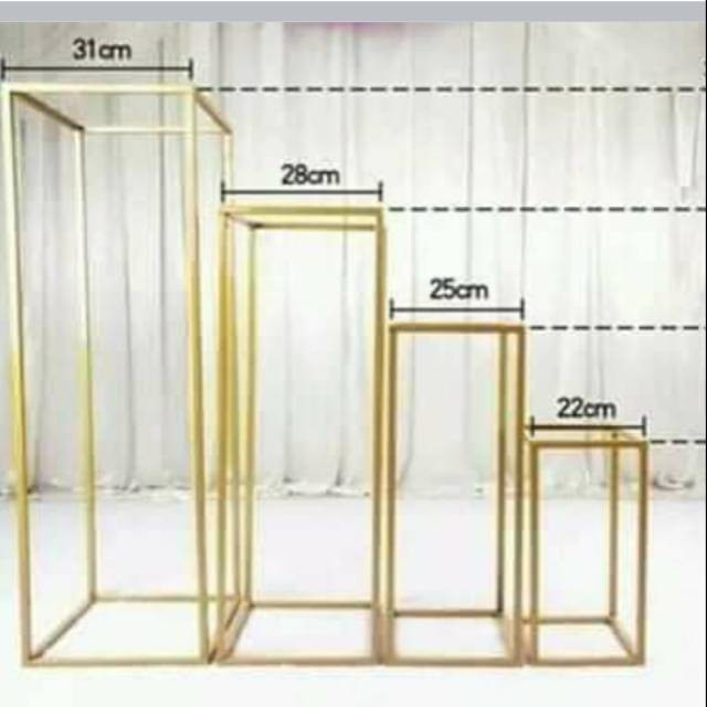 Premium  Standing flower beranak / 1 set 4 bokor kotak bunga