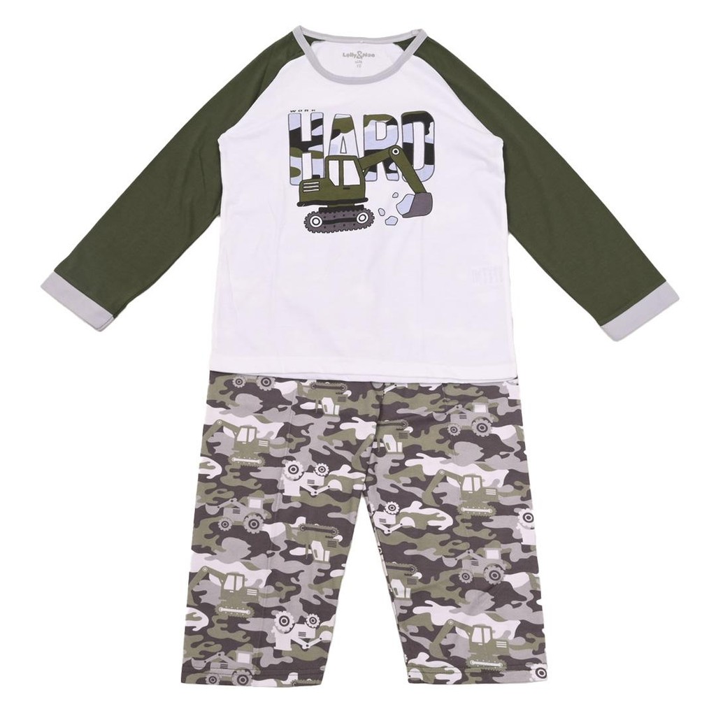 Star (ex Rambla) - Lolly & Noe Setelan Piyama Anak Laki-Laki Lengan Panjang Work Hard