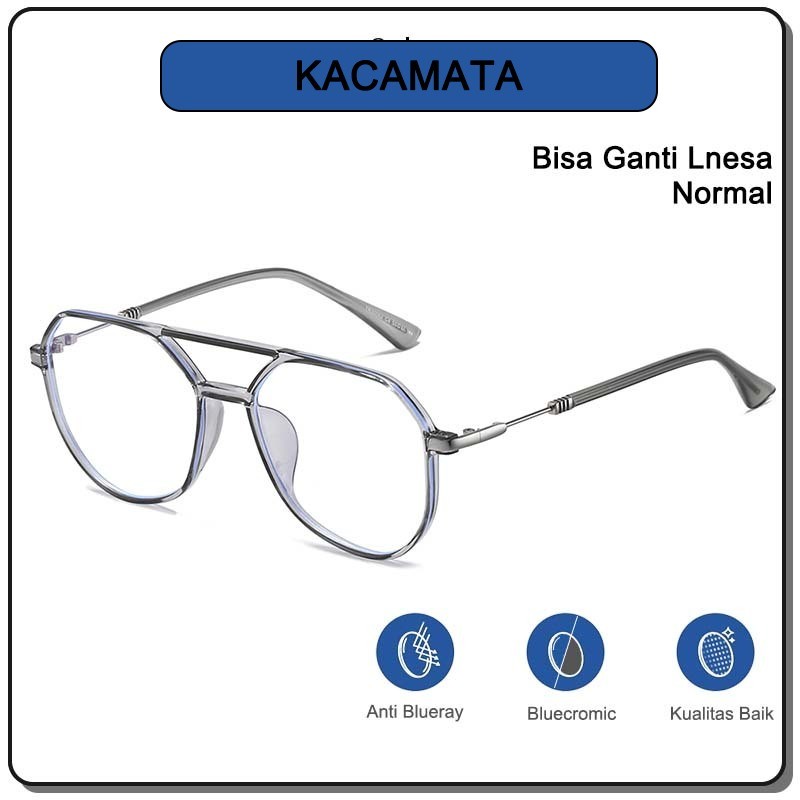 Viendo Kacamata Anti Radiasi Blueray Photocromic Photocromic Wanita Pria Cowok 2 in 1 Bluecromic Pot