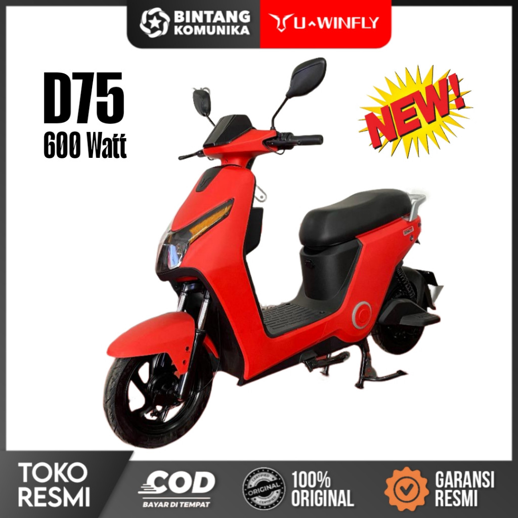 (TERBARU) Sepeda Listrik UWINFLY D75 600watt ORIGINAL sepeda motor listrik - Bintang Komunika