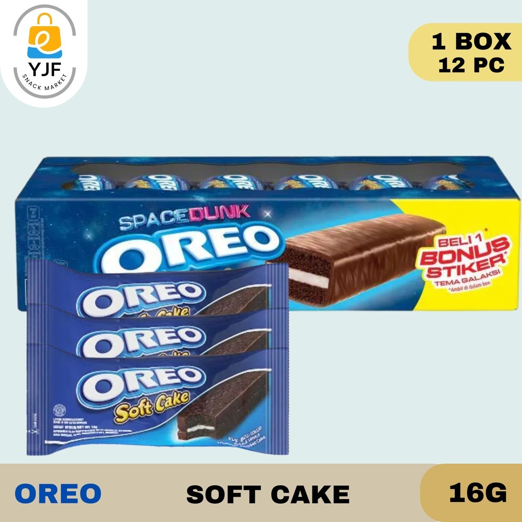 

Oreo Soft Cake / Cake Space Dunk / Bolu Oreo / Bolu Coklat Dengan Krim Vanilla 16g BOX/12PCS