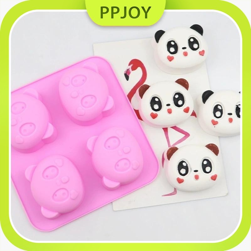 【Ready】Cetakan Silikon / Cetakan silikon coklat puding bear panda