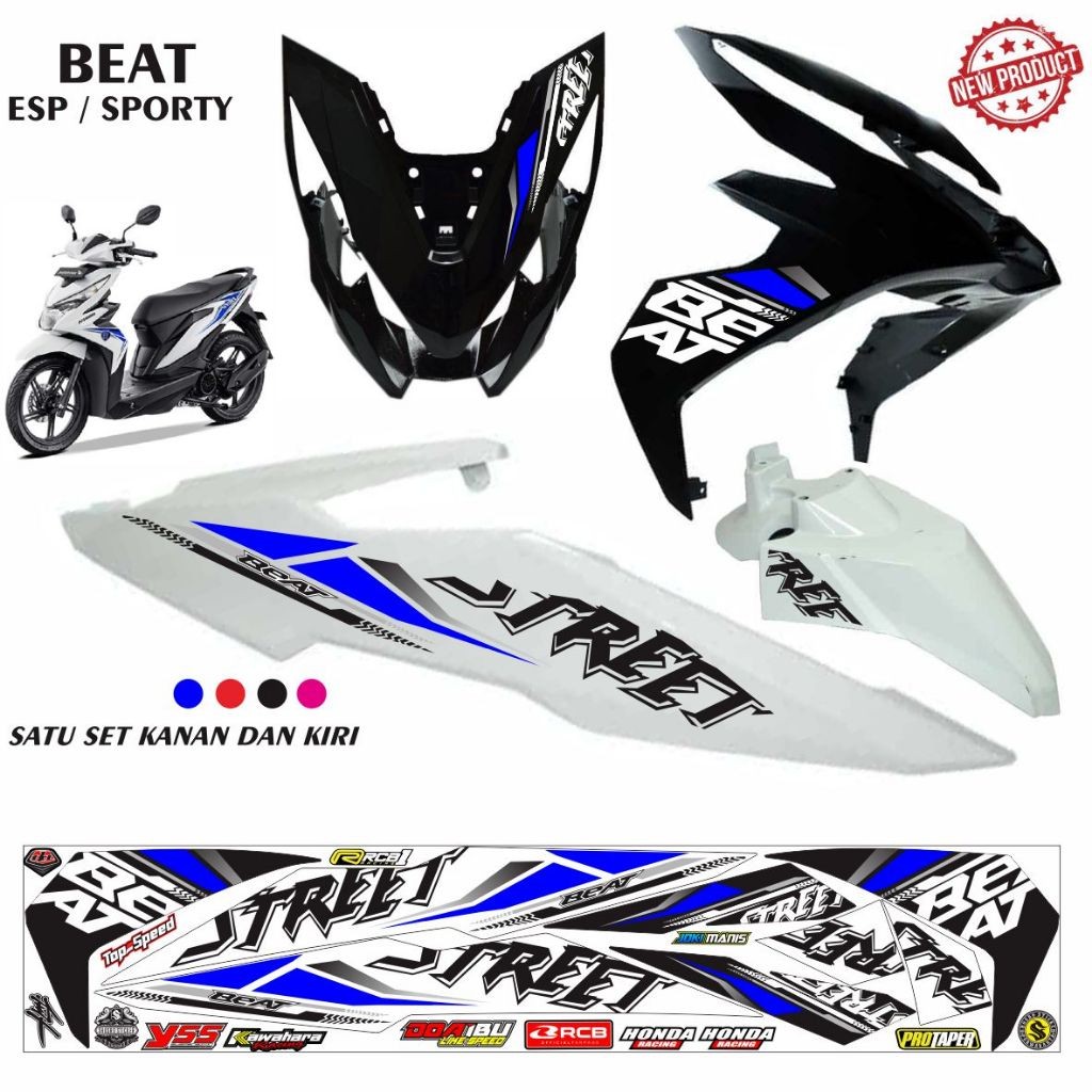 STRIPING MOTOR BEAT STREET BEAT ESP POLET KEREN SIMPLE VARIASI STIKER