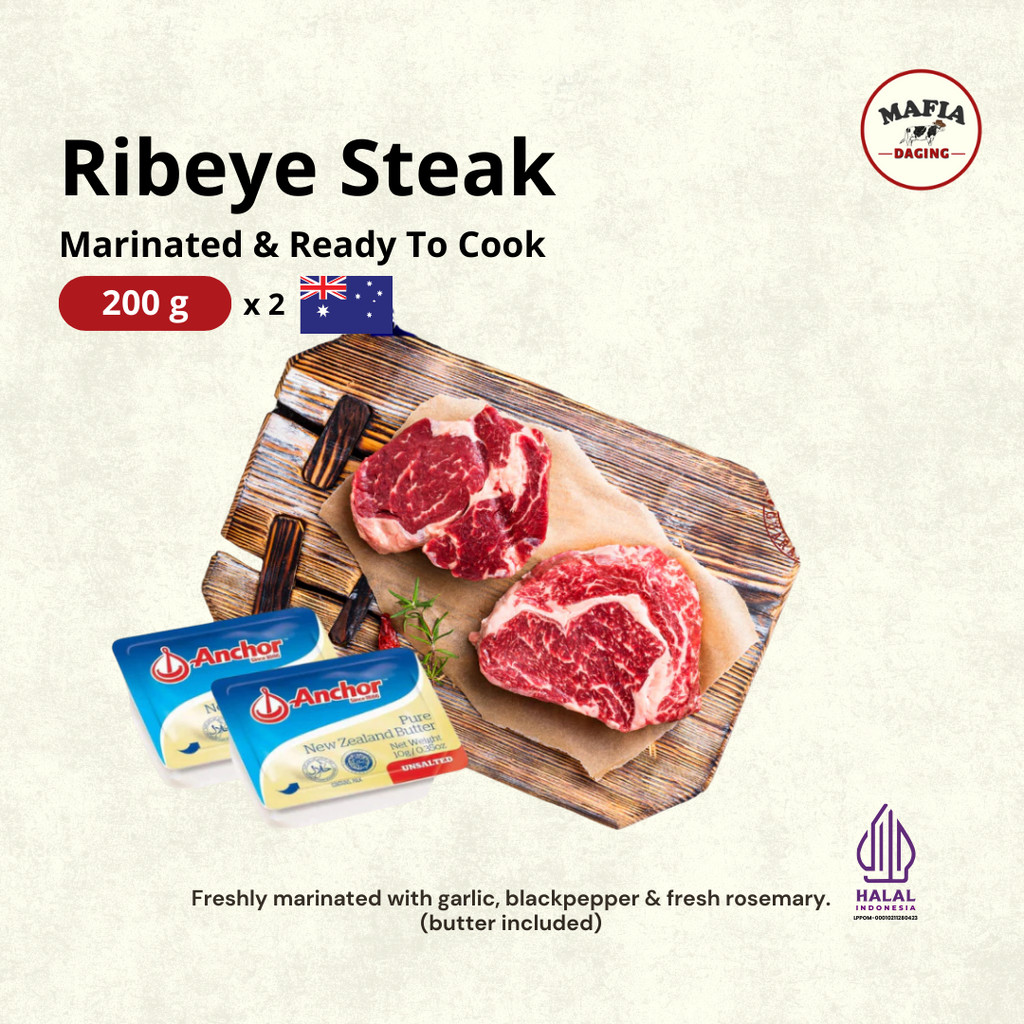 

Ready To Cook Ribeye Steak Set