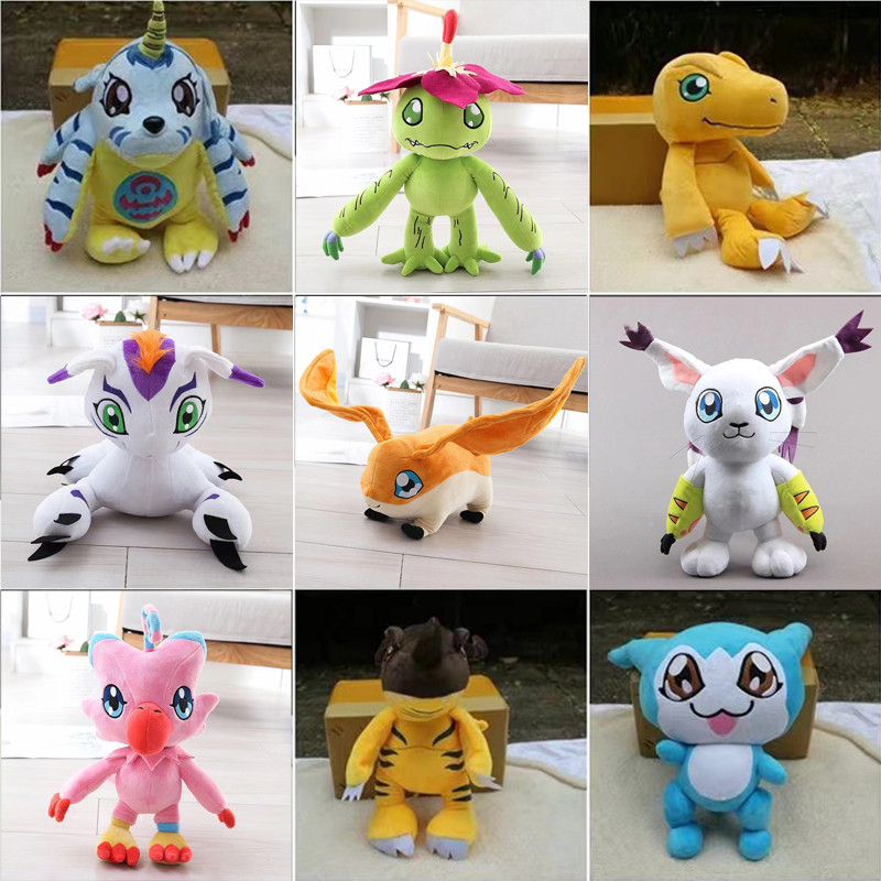 Digimon Adventure Plush Toy Patamon Agumon Tailmon Gomamon Piyomon Gabumon Tentomon Stuffed Doll Kid